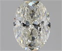 Natural Diamond 1.00 Carats, Oval with  Cut, J Color, VS1 Clarity and Certified by GIA