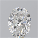 Natural Diamond 1.20 Carats, Oval with  Cut, H Color, SI1 Clarity and Certified by GIA