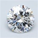 Natural Diamond 1.80 Carats, Round with Excellent Cut, D Color, VVS2 Clarity and Certified by GIA