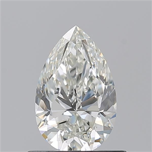 Picture of Natural Diamond 0.71 Carats, Pear with  Cut, H Color, IF Clarity and Certified by GIA