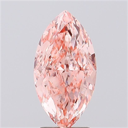 Picture of Lab Grown Diamond 3.01 Carats, Marquise with  Cut, Fancy Intense Pink Color, VS1 Clarity and Certified by IGI