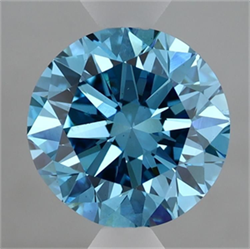 Picture of Lab Grown Diamond 2.21 Carats, Round with Very Good Cut, Fancy Vivid Blue Color, VS1 Clarity and Certified by IGI