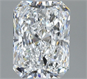 Natural Diamond 2.50 Carats, Radiant with  Cut, D Color, VVS2 Clarity and Certified by GIA