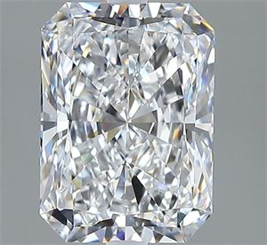 Picture of Natural Diamond 2.50 Carats, Radiant with  Cut, D Color, VVS2 Clarity and Certified by GIA