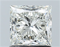 Natural Diamond 1.20 Carats, Princess with  Cut, J Color, VS2 Clarity and Certified by GIA