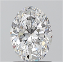 Natural Diamond 1.01 Carats, Oval with  Cut, D Color, VS2 Clarity and Certified by GIA