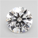 Lab Grown Diamond 1.04 Carats, Round with Ideal Cut, D Color, VVS2 Clarity and Certified by IGI