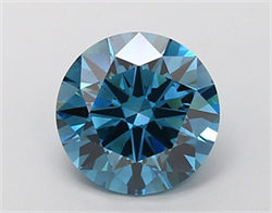 Picture of Lab Grown Diamond 2.55 Carats, Round with Excellent Cut, Fancy Vivid Blue Color, VS2 Clarity and Certified by IGI