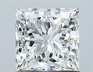Picture of Natural Diamond 1.00 Carats, Princess with  Cut, H Color, SI2 Clarity and Certified by GIA