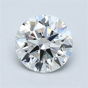 Picture of Natural Diamond 1.09 Carats, Round with Excellent Cut, I Color, VVS2 Clarity and Certified by GIA