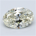 Natural Diamond 5.00 Carats, Oval with  Cut, M Color, SI1 Clarity and Certified by GIA