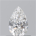 Natural Diamond 0.50 Carats, Pear with  Cut, E Color, VS1 Clarity and Certified by GIA