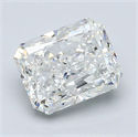 Natural Diamond 1.81 Carats, Radiant with  Cut, I Color, VS1 Clarity and Certified by GIA