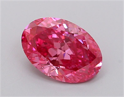 Picture of Lab Grown Diamond 1.39 Carats, Oval with  Cut, Fancy Vivid Pink Color, VS2 Clarity and Certified by IGI