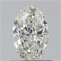 Natural Diamond 0.70 Carats, Oval with  Cut, H Color, VVS1 Clarity and Certified by IGI
