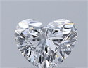 Natural Diamond 0.54 Carats, Heart with  Cut, D Color, SI1 Clarity and Certified by GIA