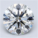 Natural Diamond 2.83 Carats, Round with Excellent Cut, F Color, VS1 Clarity and Certified by GIA