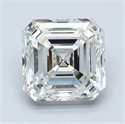 Natural Diamond 3.01 Carats, Asscher with  Cut, I Color, VS1 Clarity and Certified by GIA