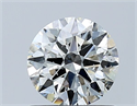 Natural Diamond 0.72 Carats, Round with Excellent Cut, H Color, SI2 Clarity and Certified by GIA