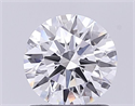 Lab Grown Diamond 1.01 Carats, Round with Ideal Cut, D Color, VVS2 Clarity and Certified by IGI