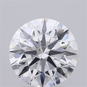 Picture of Lab Grown Diamond 2.09 Carats, Round with Excellent Cut, D Color, IF Clarity and Certified by GIA