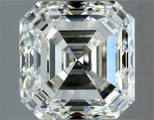 Picture of Natural Diamond 4.02 Carats, Asscher with  Cut, J Color, VVS2 Clarity and Certified by IGI