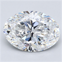 Natural Diamond 4.01 Carats, Oval with  Cut, D Color, VS2 Clarity and Certified by GIA