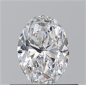 Natural Diamond 0.52 Carats, Oval with  Cut, D Color, VVS1 Clarity and Certified by GIA