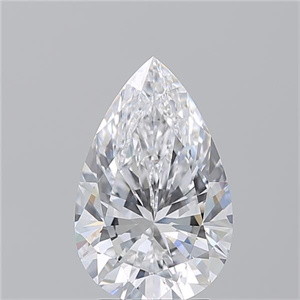 Picture of Natural Diamond 3.18 Carats, Pear with  Cut, D Color, FL Clarity and Certified by GIA