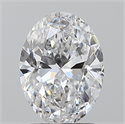 Natural Diamond 1.70 Carats, Oval with  Cut, D Color, SI2 Clarity and Certified by GIA