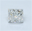 Natural Diamond 0.80 Carats, Princess with  Cut, D Color, VS1 Clarity and Certified by GIA
