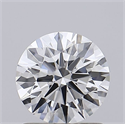 Lab Grown Diamond 1.02 Carats, Round with Ideal Cut, D Color, VVS2 Clarity and Certified by IGI