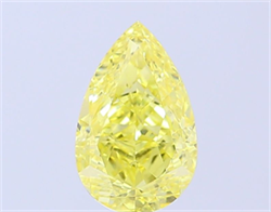 Picture of Lab Grown Diamond 2.01 Carats, Pear with  Cut, Fancy Intense Yellow Color, VS1 Clarity and Certified by IGI