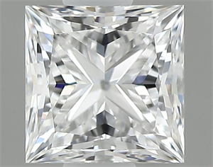 Picture of Natural Diamond 0.60 Carats, Princess with  Cut, E Color, VVS2 Clarity and Certified by GIA