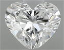 Natural Diamond 0.35 Carats, Heart with  Cut, E Color, VVS2 Clarity and Certified by GIA