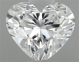 Picture of Natural Diamond 0.35 Carats, Heart with  Cut, E Color, VVS2 Clarity and Certified by GIA