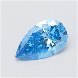 Picture of Lab Grown Diamond 2.06 Carats, Pear with  Cut, Fancy Vivid Blue Color, VVS2 Clarity and Certified by IGI