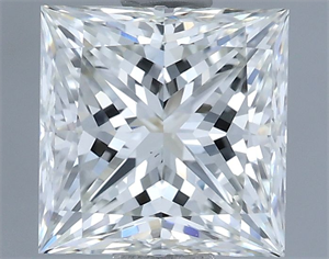 Picture of Natural Diamond 1.56 Carats, Princess with  Cut, H Color, VS1 Clarity and Certified by IGI