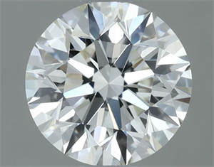Picture of Natural Diamond 0.64 Carats, Round with Excellent Cut, H Color, VVS1 Clarity and Certified by IGI