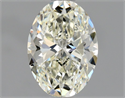 Natural Diamond 0.91 Carats, Oval with  Cut, K Color, VS1 Clarity and Certified by GIA