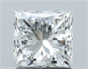 Natural Diamond 1.01 Carats, Princess with  Cut, F Color, SI1 Clarity and Certified by GIA
