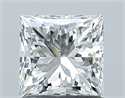 Natural Diamond 1.01 Carats, Princess with  Cut, F Color, SI1 Clarity and Certified by GIA