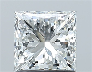 Picture of Natural Diamond 1.01 Carats, Princess with  Cut, F Color, SI1 Clarity and Certified by GIA