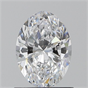 Natural Diamond 0.90 Carats, Oval with  Cut, D Color, SI2 Clarity and Certified by GIA