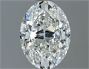 Natural Diamond 1.30 Carats, Oval with  Cut, G Color, VVS2 Clarity and Certified by IGI