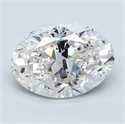 Natural Diamond 1.30 Carats, Oval with  Cut, G Color, VS1 Clarity and Certified by GIA