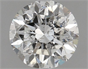 Natural Diamond 1.20 Carats, Round with Fair Cut, G Color, SI2 Clarity and Certified by HRD