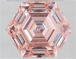 Picture of Lab Grown Diamond 2.05 Carats, HEXAGONAL with  Cut, Fancy Intense Pink Color, VS1 Clarity and Certified by IGI