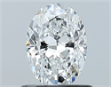 Natural Diamond 0.70 Carats, Oval with  Cut, E Color, VVS1 Clarity and Certified by GIA