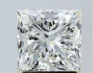 Picture of Natural Diamond 2.09 Carats, Princess with  Cut, I Color, SI2 Clarity and Certified by IGI